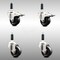 Service Caster 3 Inch 316SS Soft Rubber Swivel 3/4 Inch Stem Caster Lock Brake SCC, 2PK SCC-SS316TTLEX20S314-SRS-2-S-2-34 - alternate 1